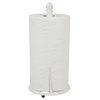 Home Basics Lattice Collection Cast Iron Paper Towel Holder, White PH45364